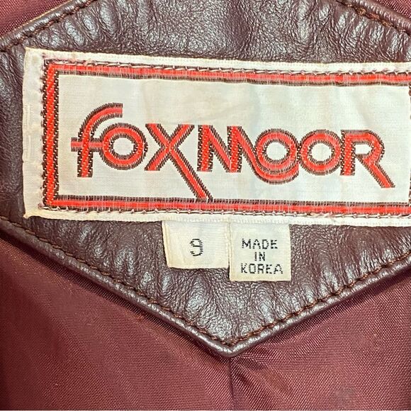 Foxmoor Retro 80s 70s Leather Jacket Blazer Coat Size 9 - Picture 8 of 15